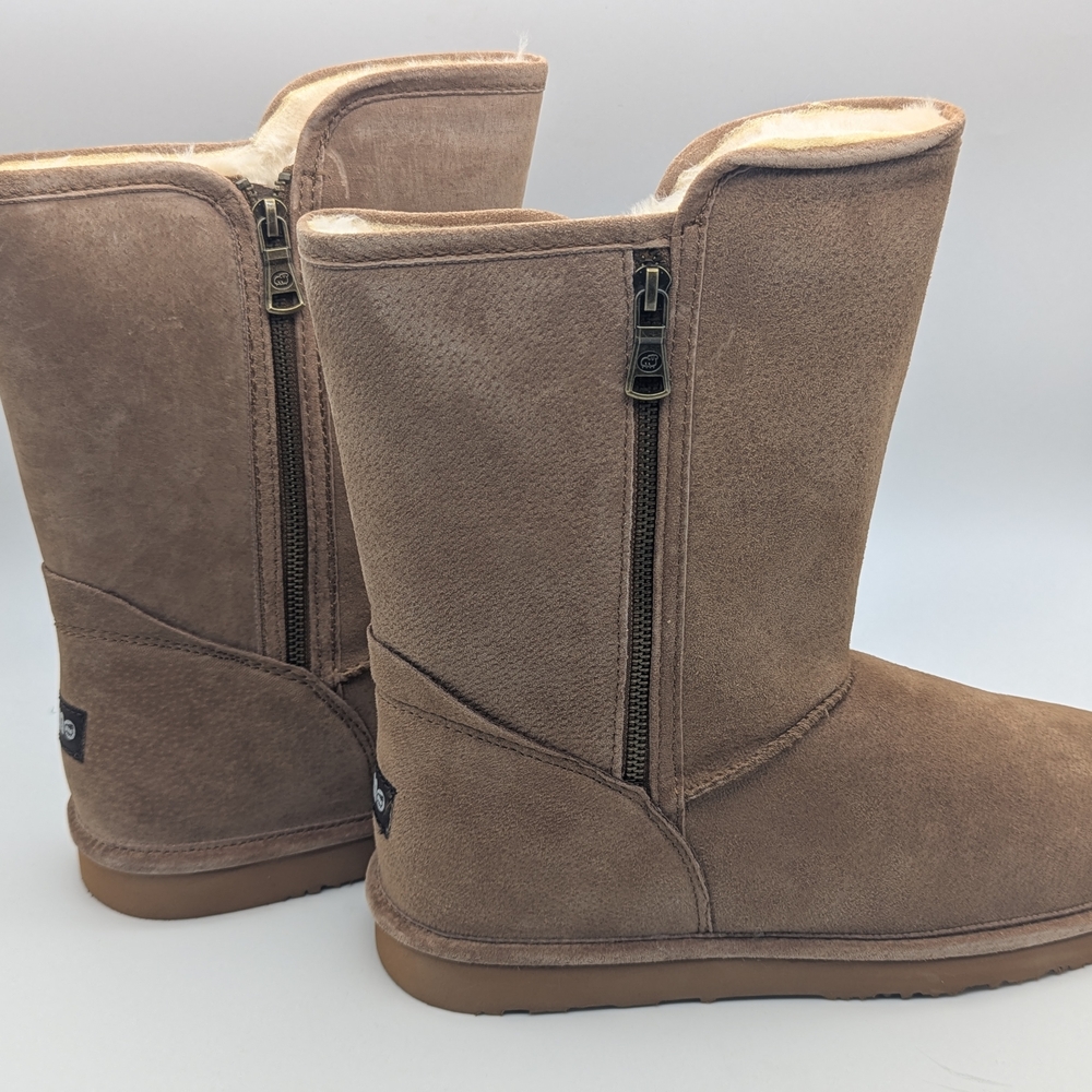 Lamo Brown Winter Boots with Zipper, Women's 12